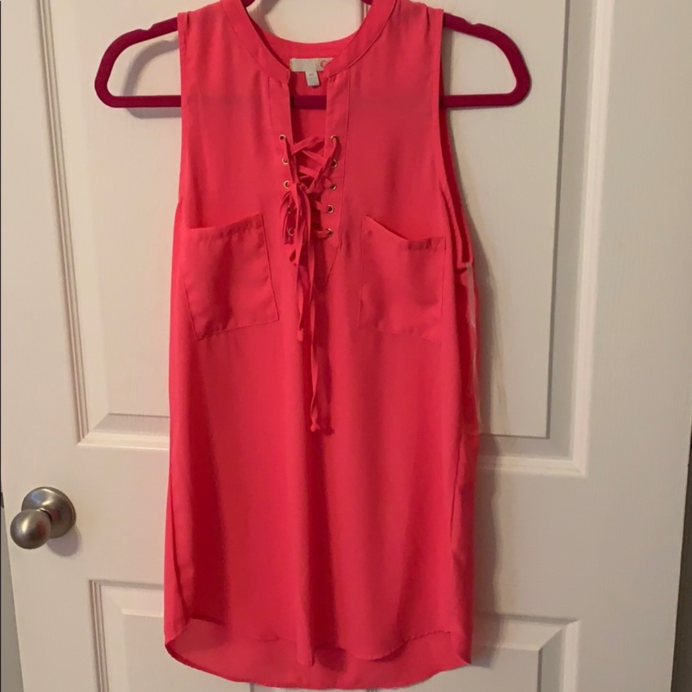 GB Laced Down Sleeveless blouse